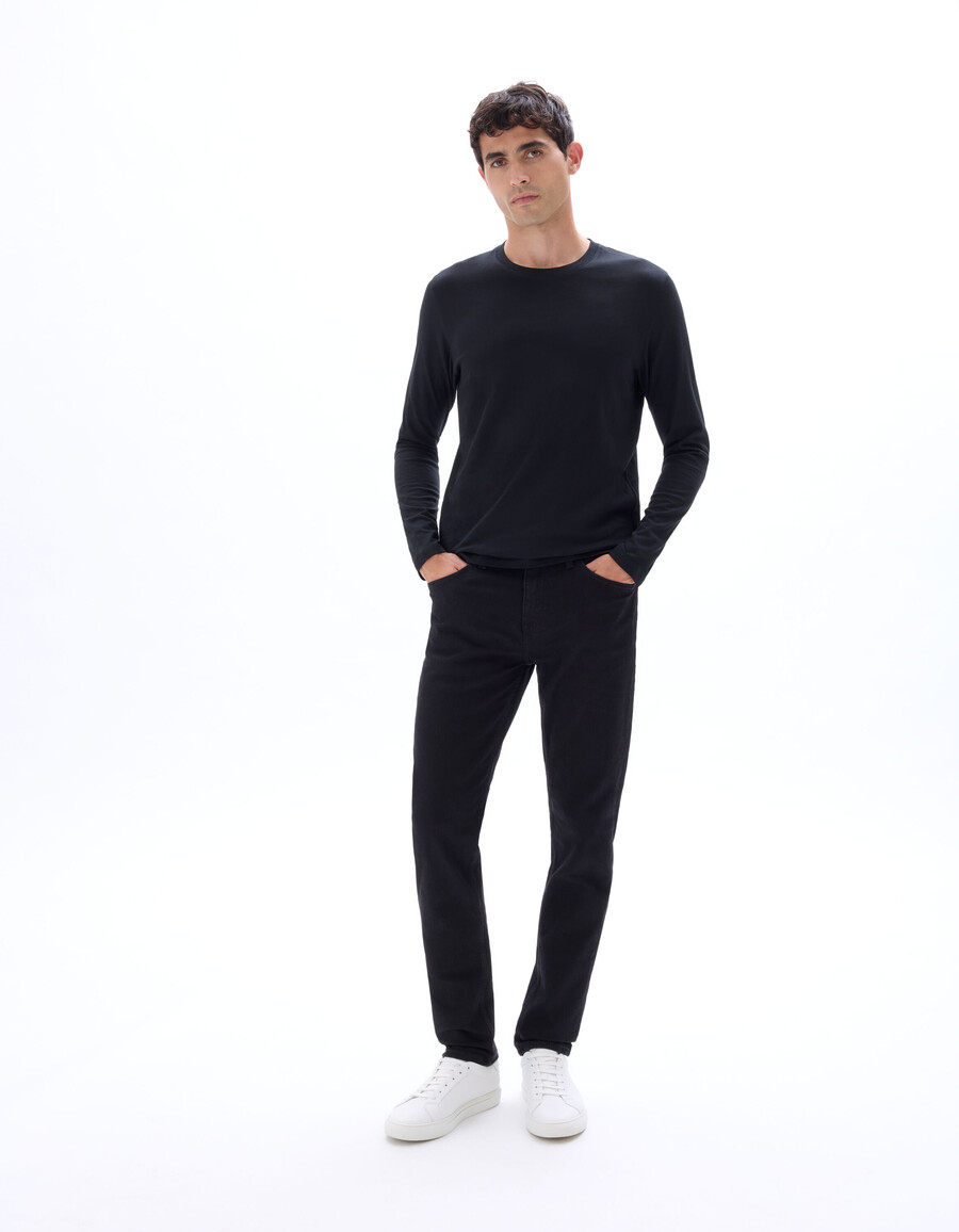 langarm-t-shirt aus 100 baumwolle mit normaler passform