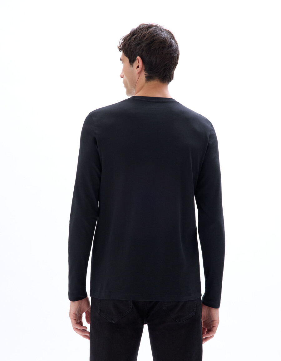 langarm-t-shirt aus 100 baumwolle mit normaler passform