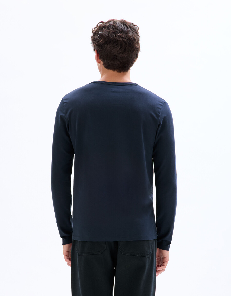 langärmeliges t-shirt mit rundhalsausschnitt