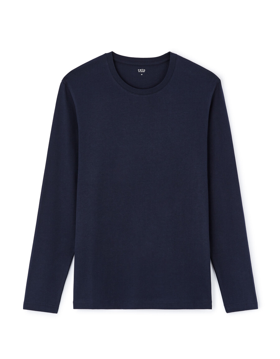 langarm-t-shirt aus 100 baumwolle mit normaler passform