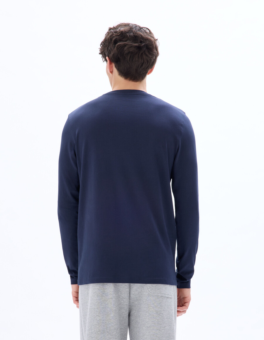 langarm-t-shirt aus 100 baumwolle mit normaler passform