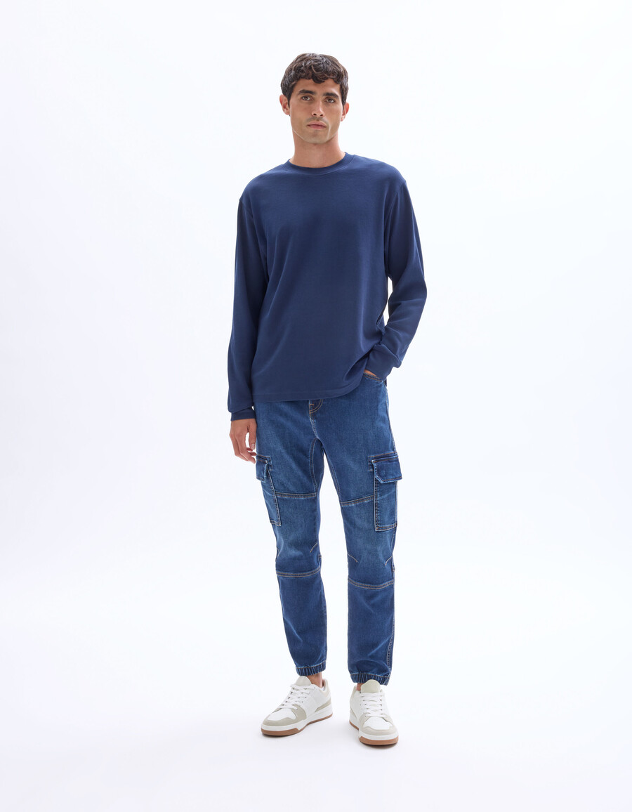 lässiges langarm-t-shirt