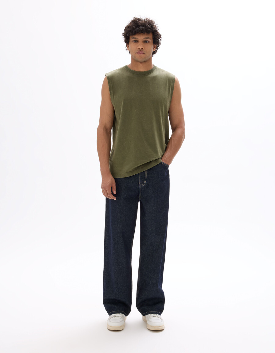 kastenförmiges tanktop mit rundhalsausschnitt 100 baumwolle
