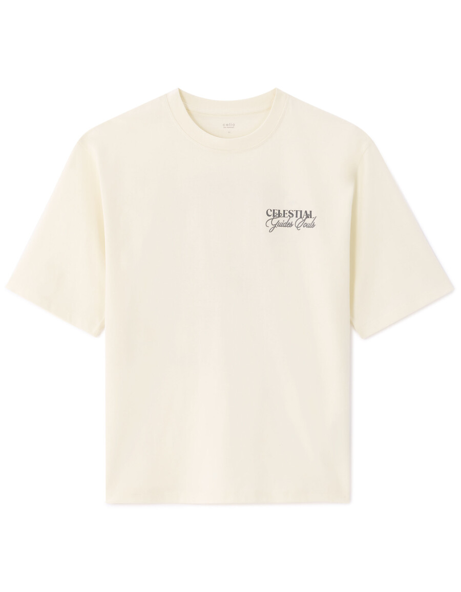 oversized-t-shirt mit rundhalsausschnitt 100 baumwolle astro-print