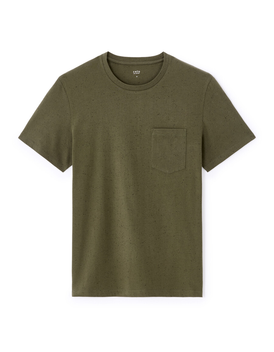 regular fit rundhals-t-shirt mit prägung