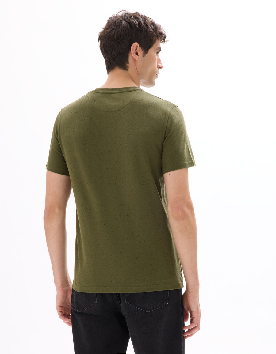 regular fit rundhals-t-shirt mit prägung