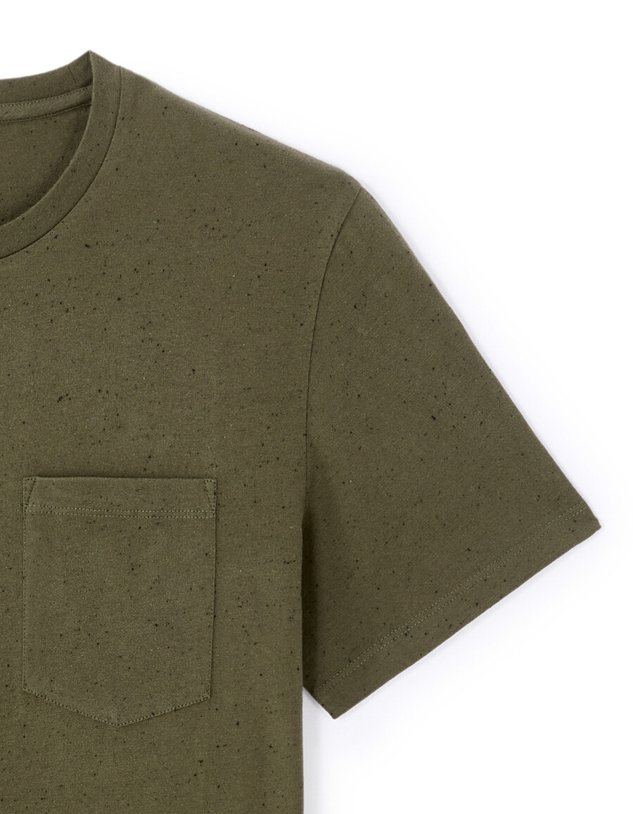 regular fit rundhals-t-shirt mit prägung