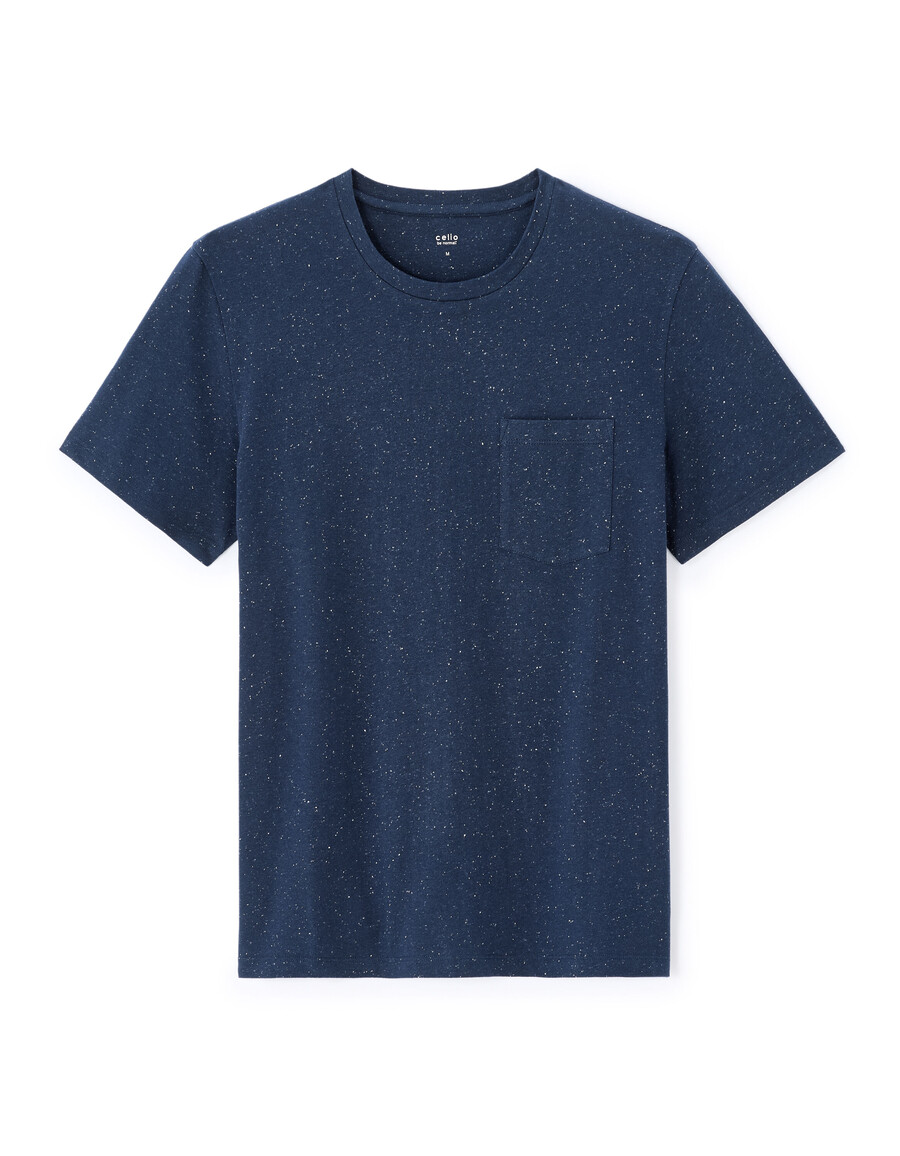 regular fit rundhals-t-shirt mit prägung