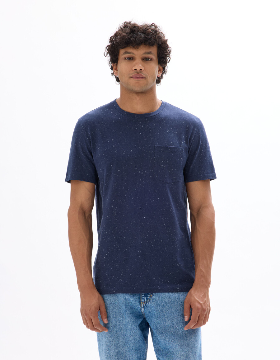 regular fit rundhals-t-shirt mit prägung