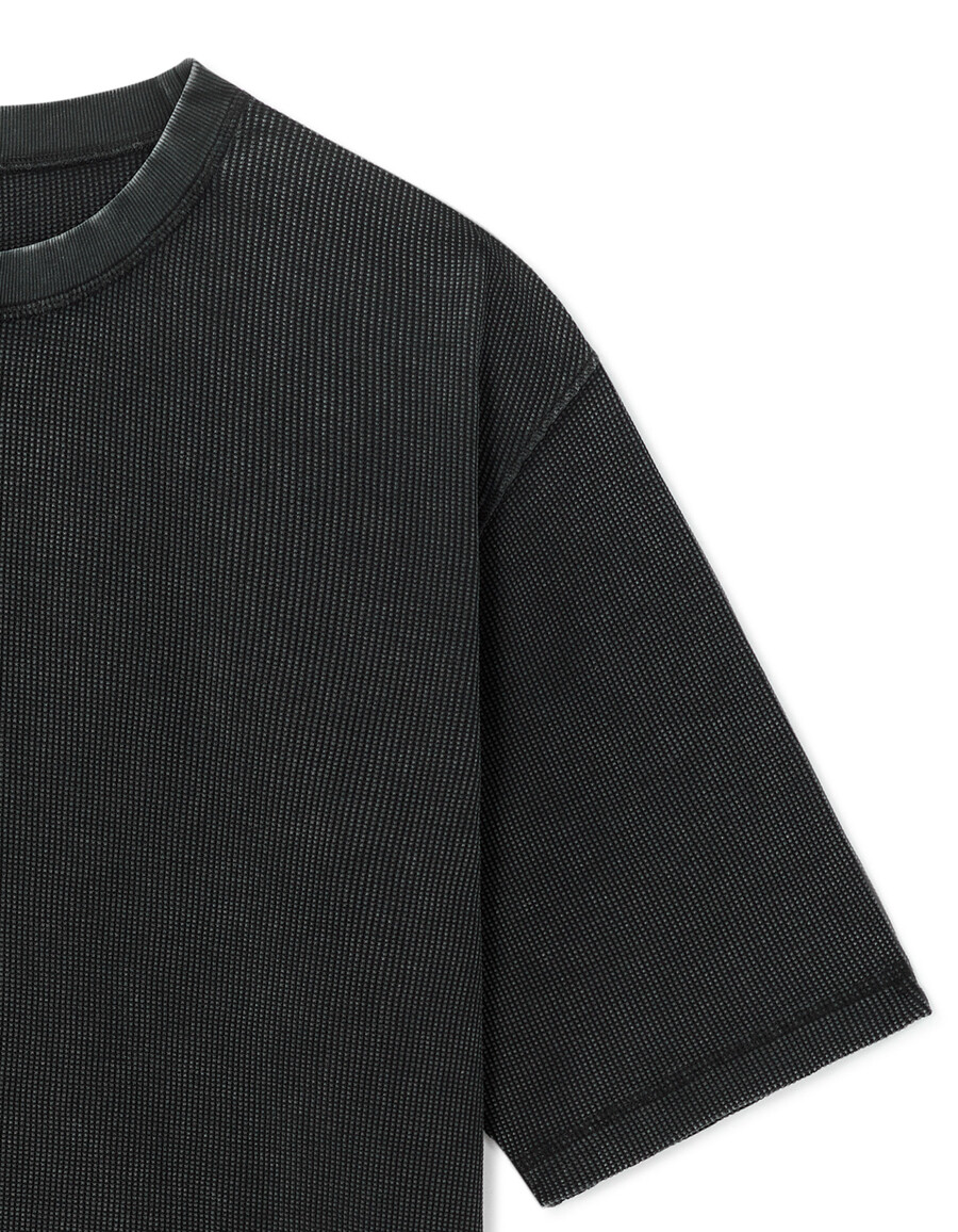 oversized t-shirt mit rundhalsausschnitt 100 waffelstrick-baumwolle