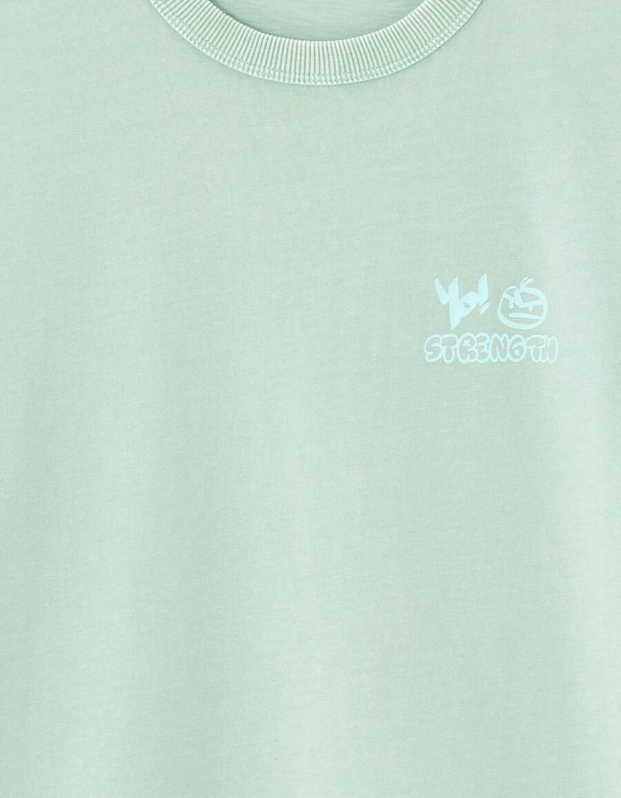 oversized-t-shirt mit rundhalsausschnitt 100 baumwolle bedruckt