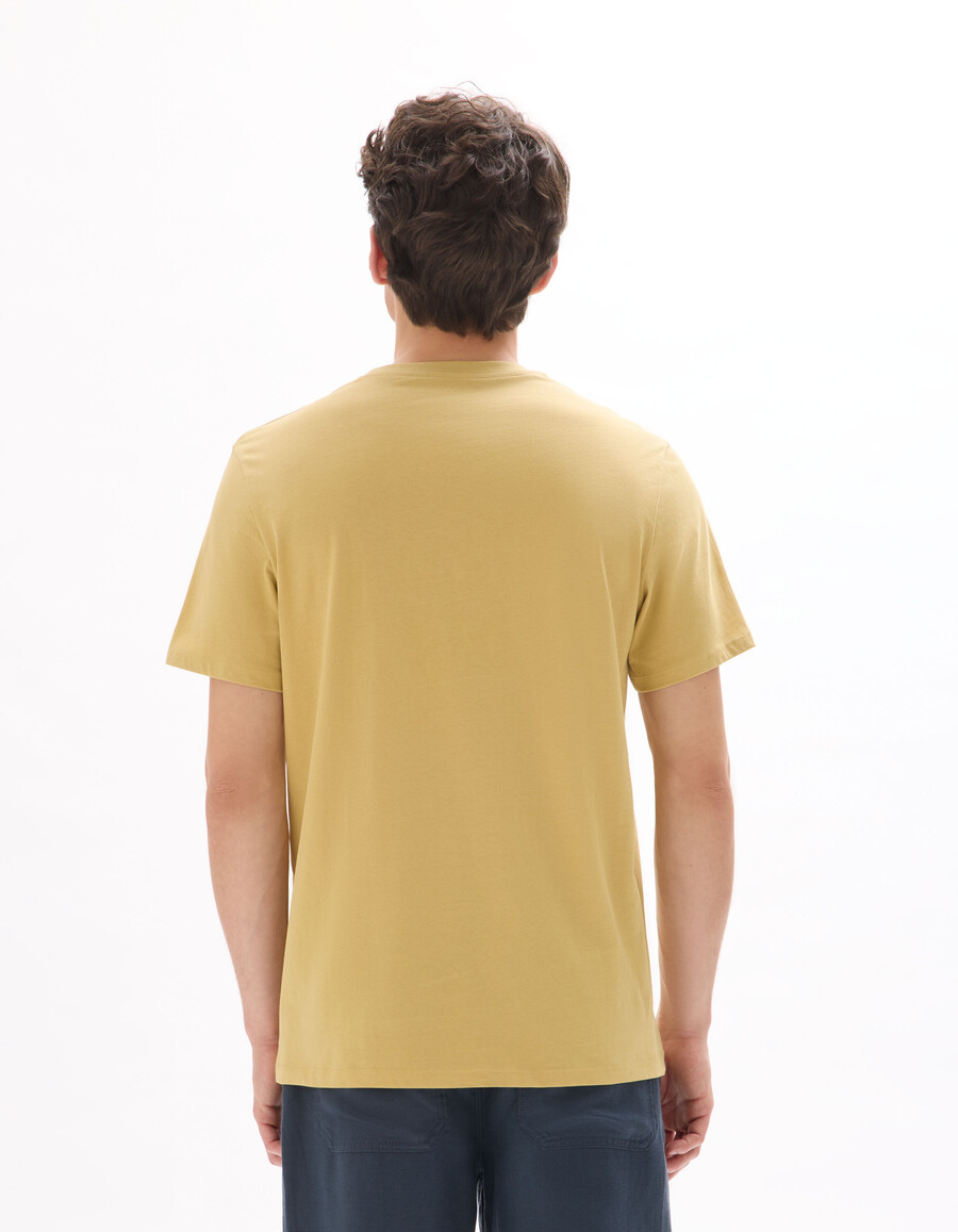 normal geschnittenes t-shirt mit rundhalsausschnitt 100 baumwolle asiatischer print