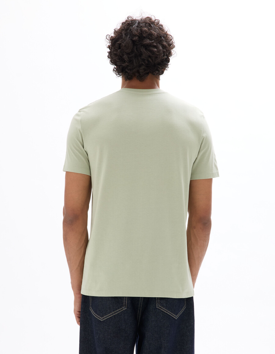normal geschnittenes t-shirt mit rundhalsausschnitt 100 baumwolle asiatischer print