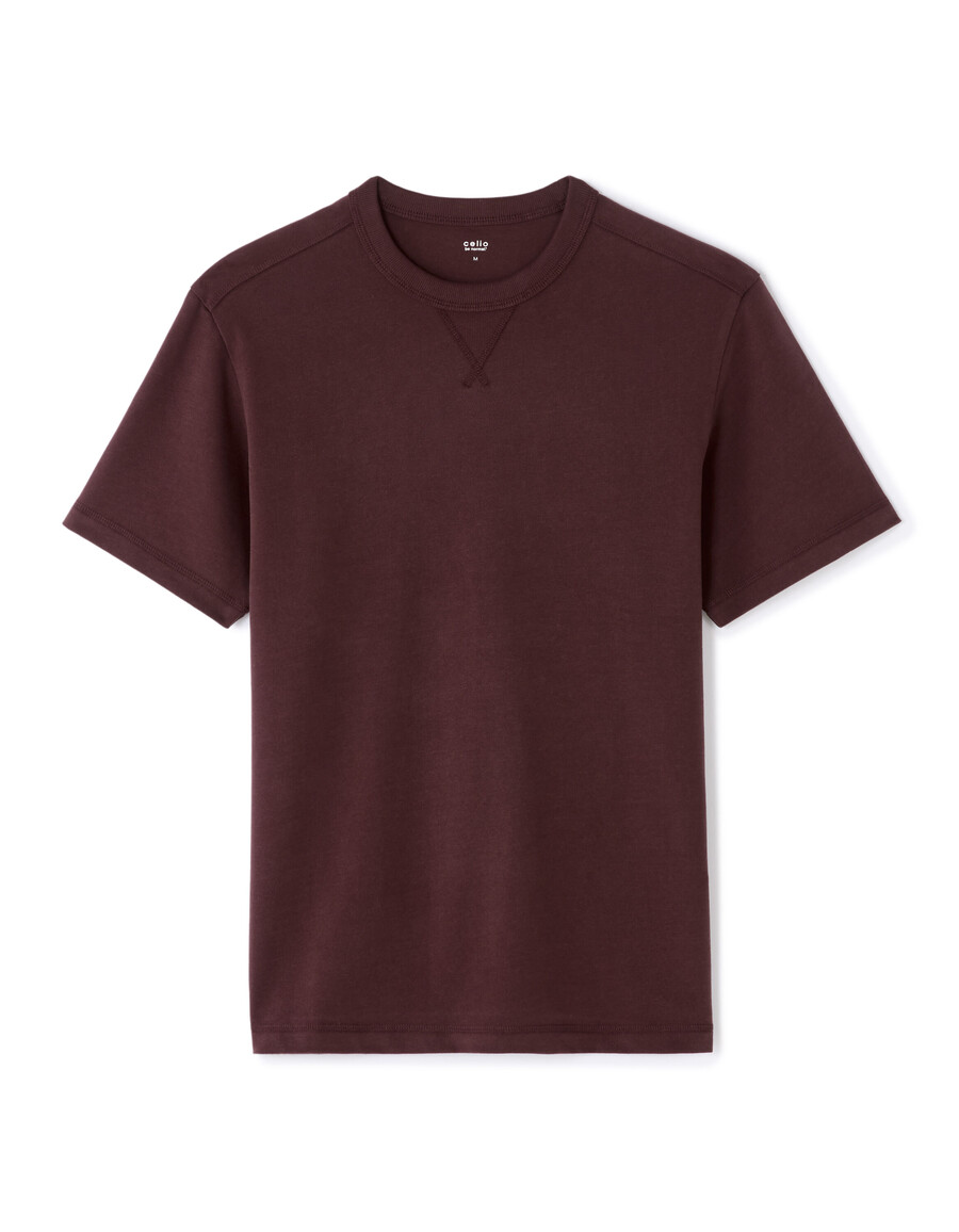 kastenförmiges t-shirt mit rundhalsausschnitt 100 baumwolle