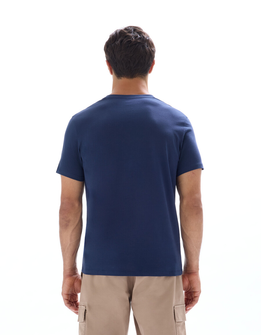 reguläres rundhals-t-shirt 100 baumwolle farbblock