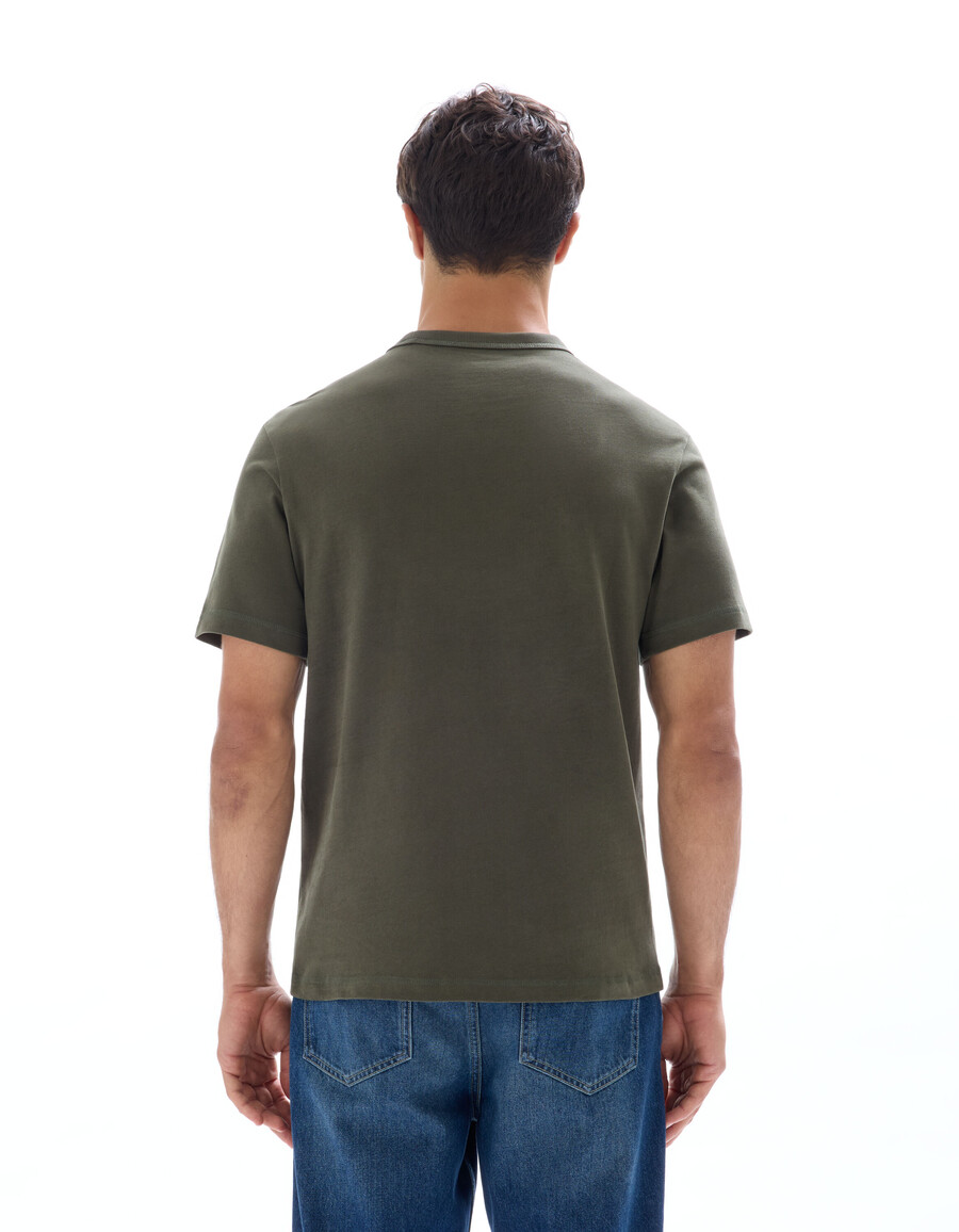 kastenförmiges t-shirt mit rundhalsausschnitt 100 baumwolle