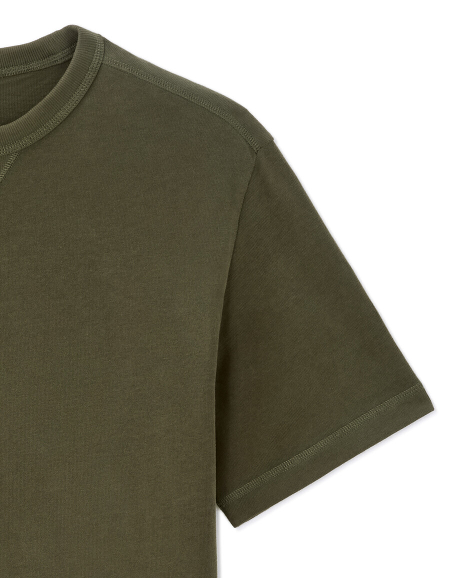 kastenförmiges t-shirt mit rundhalsausschnitt 100 baumwolle