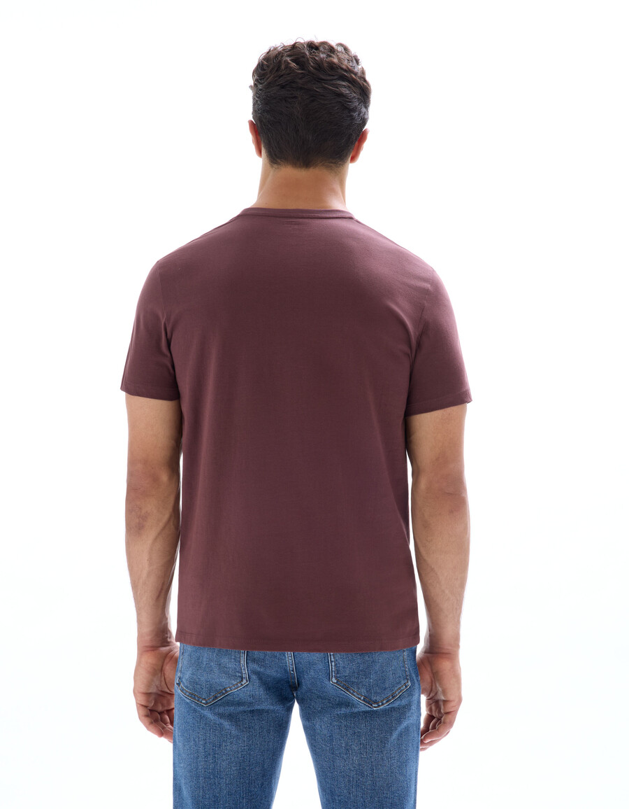 reguläres rundhals-t-shirt 100 baumwolle farbblock