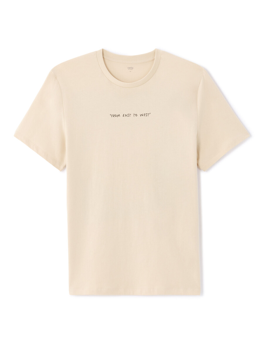 regular fit rundhals-t-shirt aus 100 baumwolle