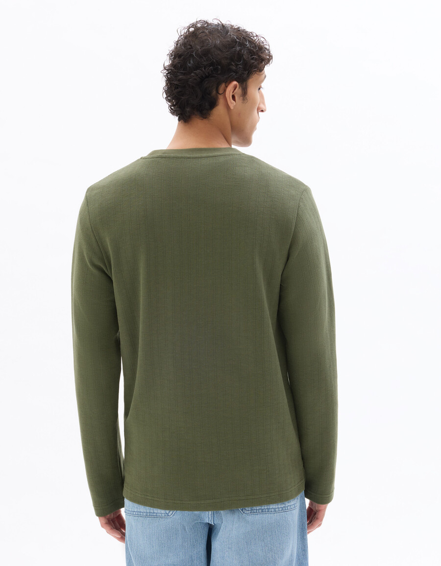kastenförmiges langarm-t-shirt