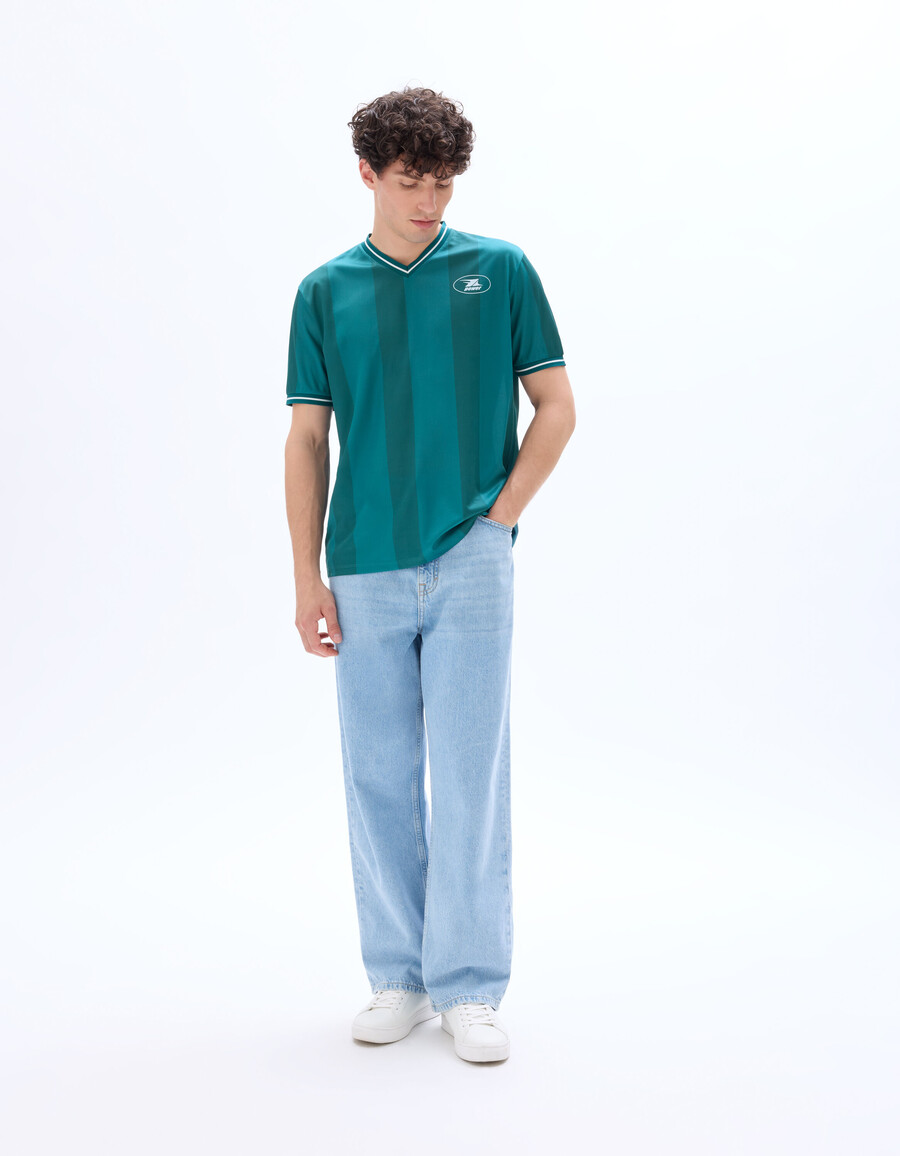 kastenförmiges polo-kragen-t-shirt