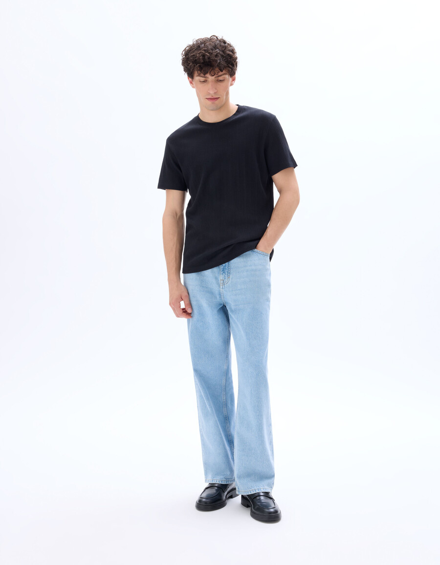 regular fit henley-rippstrick-t-shirt