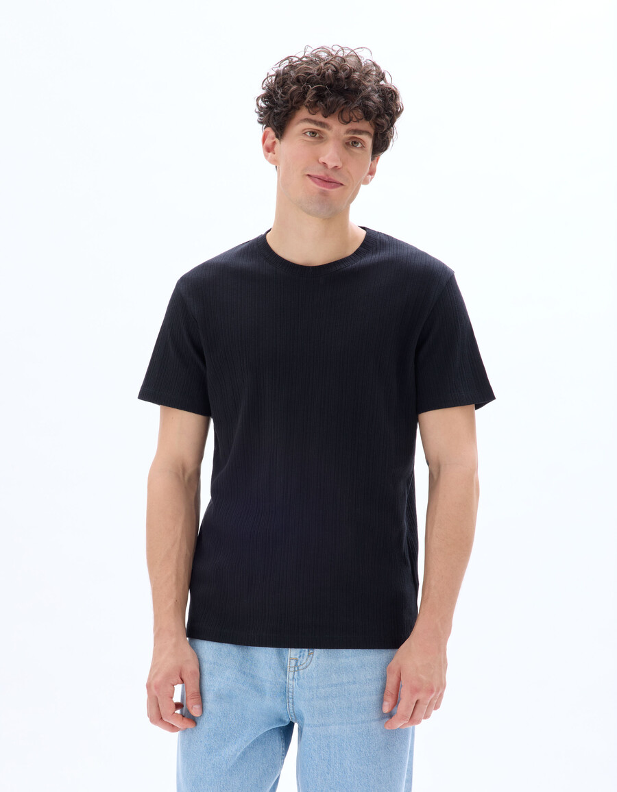 regular fit henley-rippstrick-t-shirt