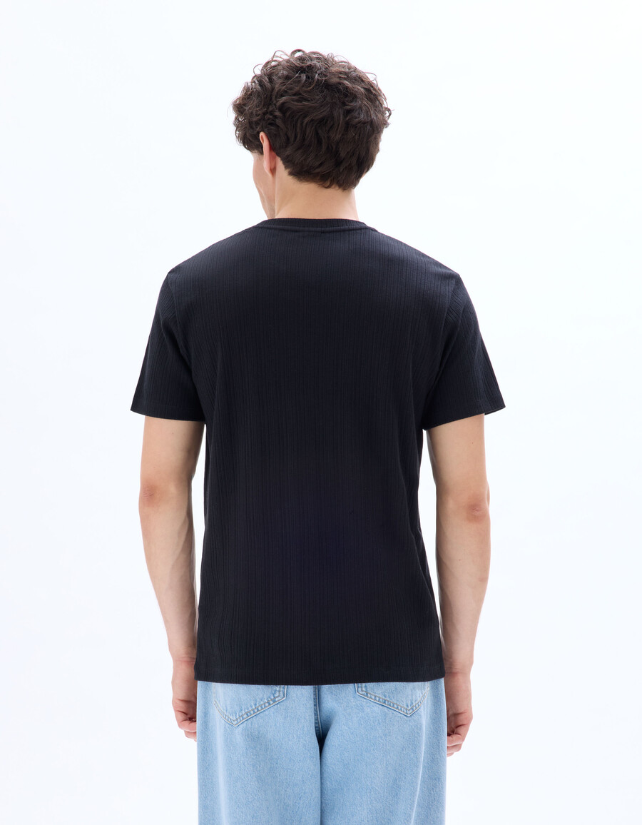 regular fit henley-rippstrick-t-shirt