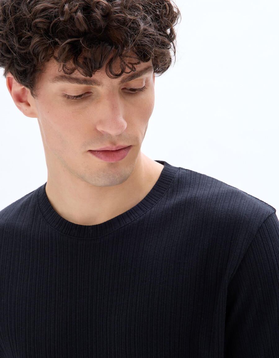 regular fit henley-rippstrick-t-shirt