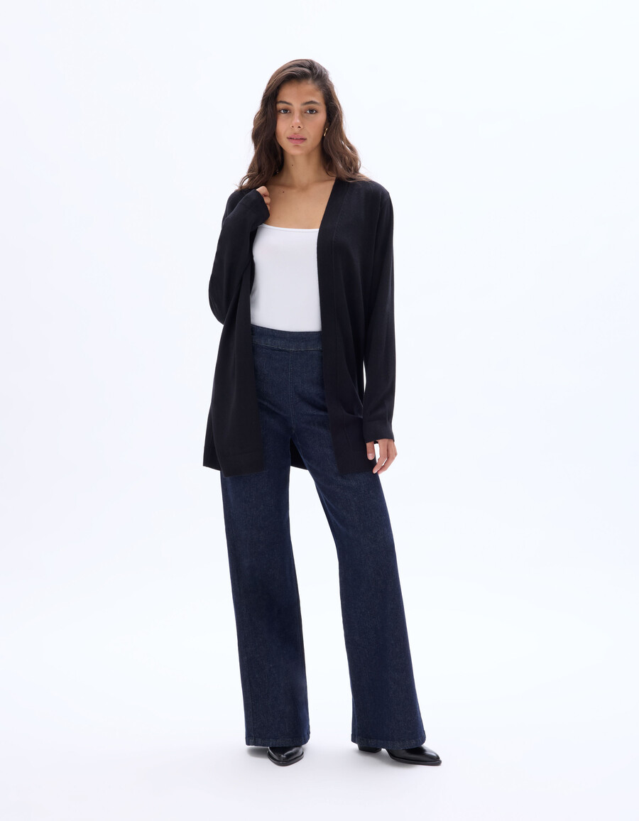 langer feinstrick-cardigan