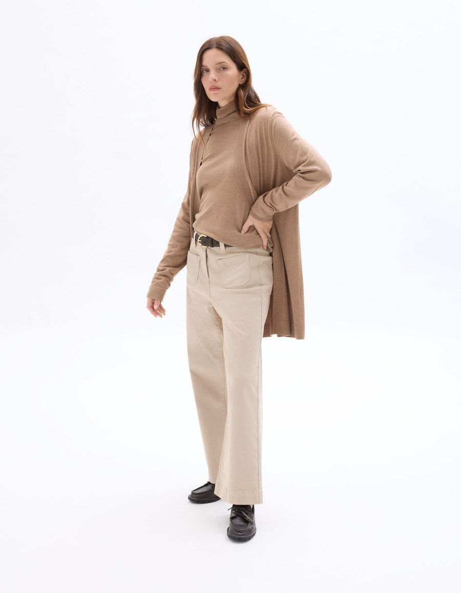 langer feinstrick-cardigan