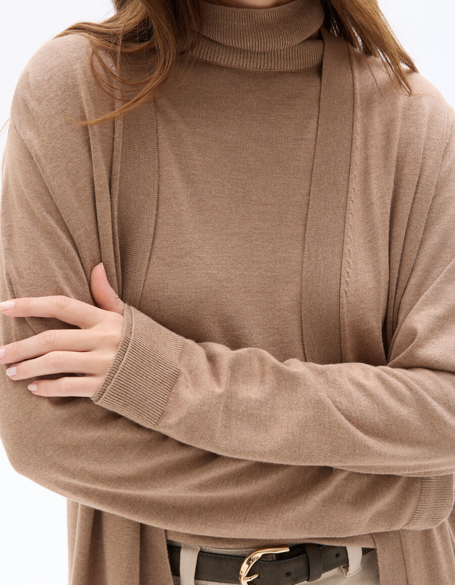 langer feinstrick-cardigan