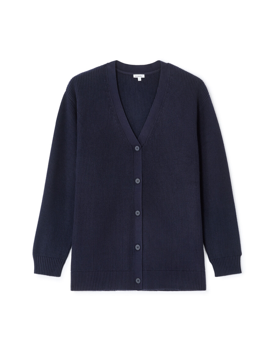 langer cardigan mit knöpfen