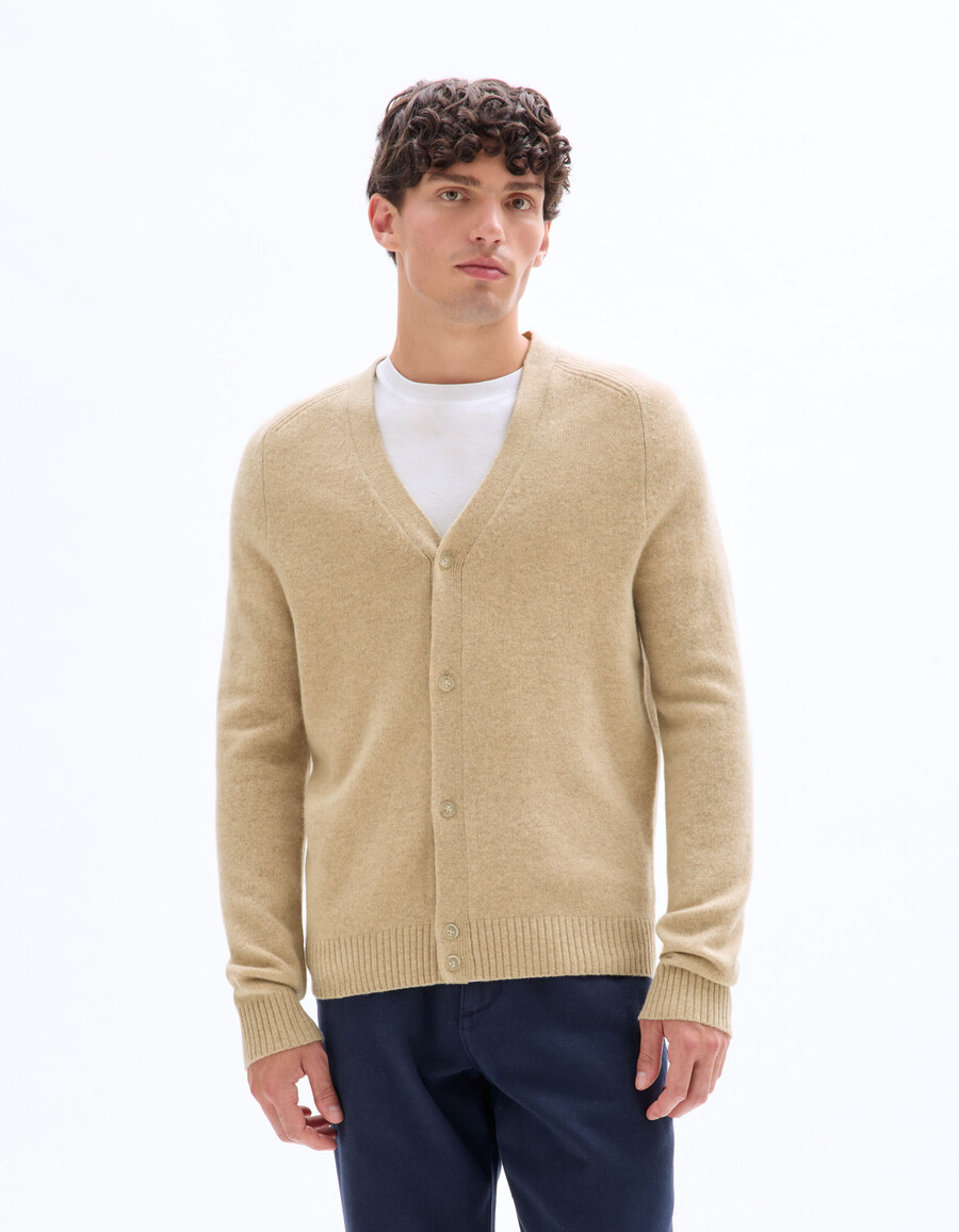 heathered cardigan 100 lammwolle