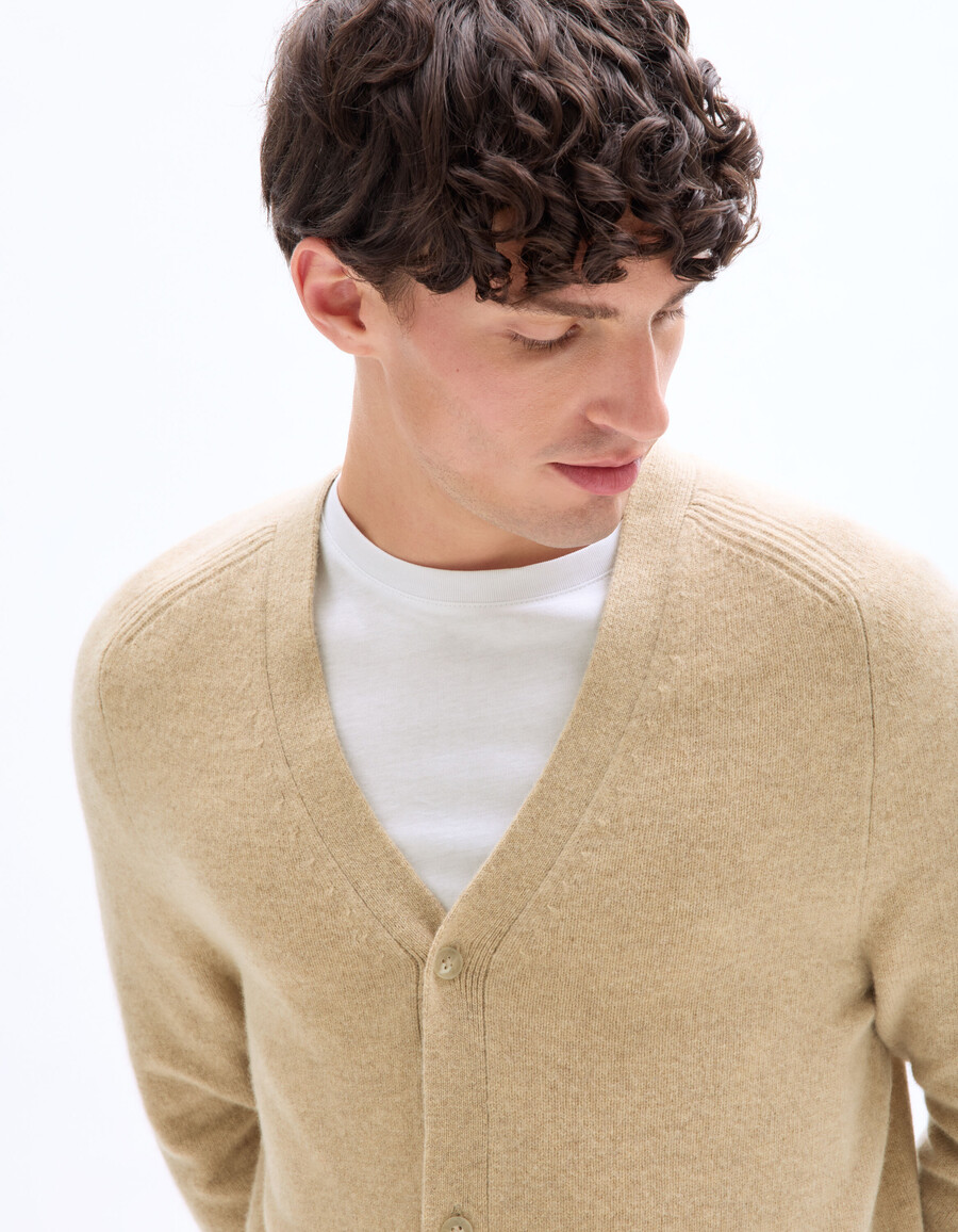 heathered cardigan 100 lammwolle