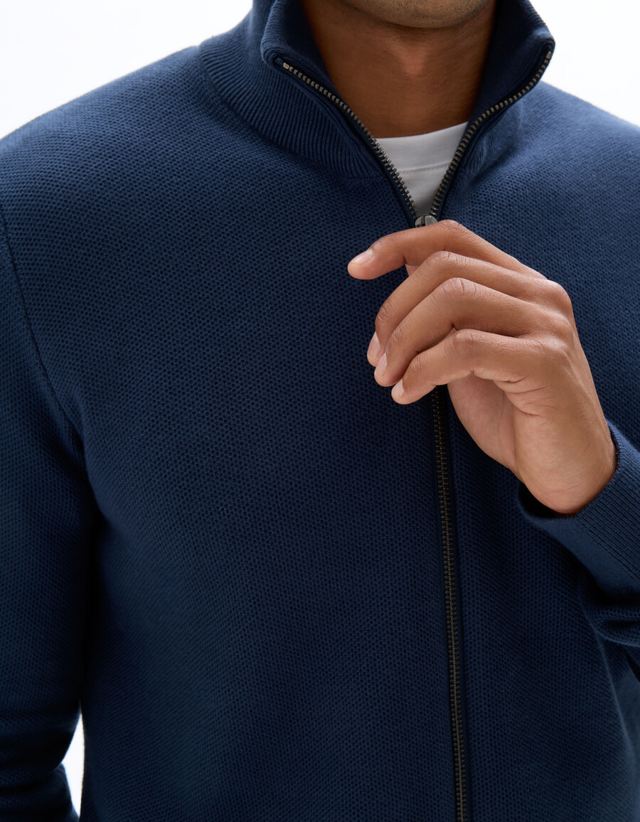 strickjacke aus 100 baumwoll-piqué