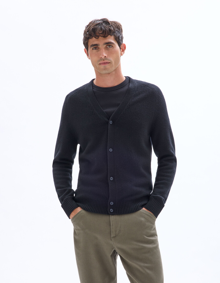 heathered cardigan 100 lammwolle