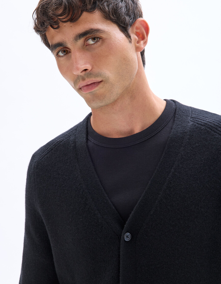 heathered cardigan 100 lammwolle