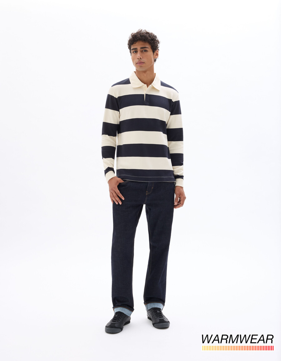 straight jeans aus thermolite stretch-baumwolle